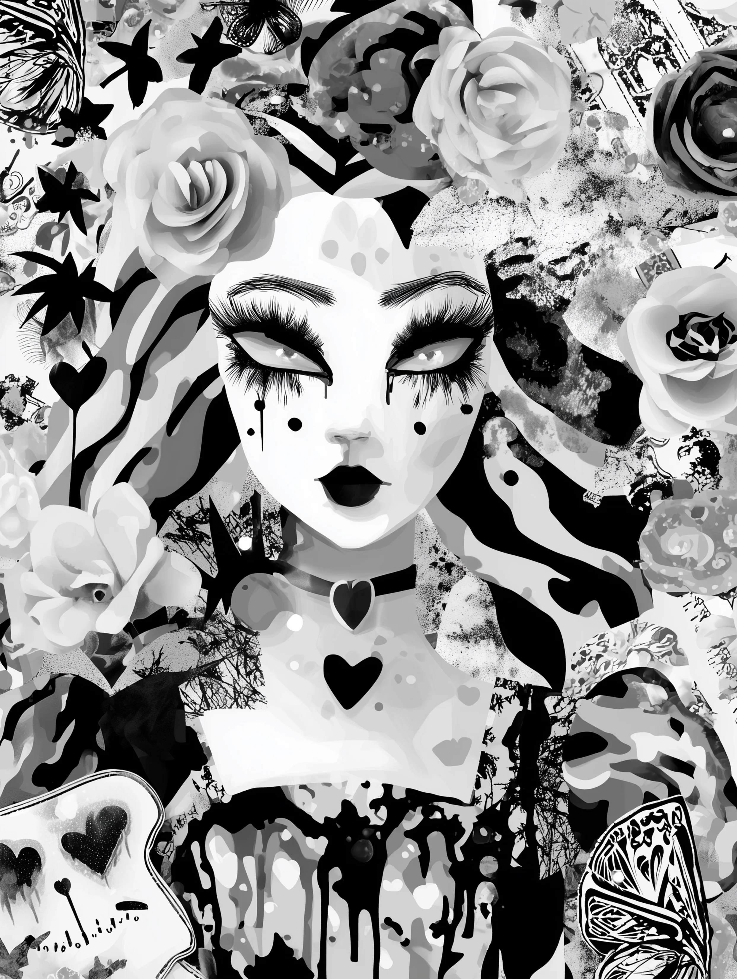 Free printable witch coloring page for adults featuring a stern witch portrait